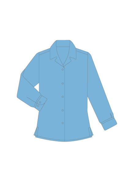 Long sleeved, revere, sky blue blouse (2 pack), Moreton Hall, Shrewsbury High Prep School, General Schoolwear