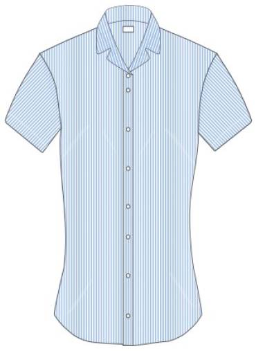 Moreton Hall - Moreton Hall Pin Striped Blouse, short sleeved, Moreton Hall