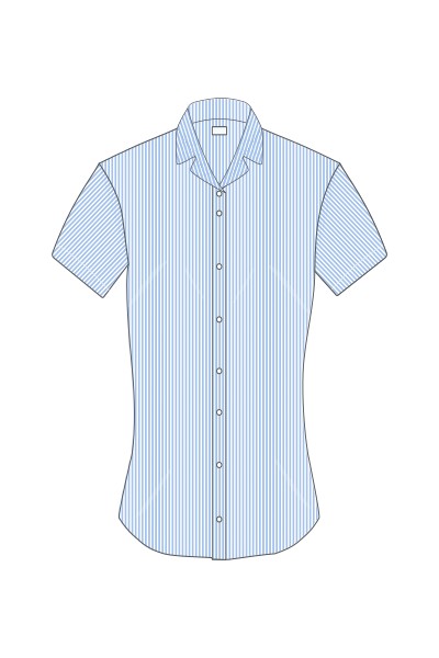Moreton Hall - Moreton Hall Pin Striped Blouse, short sleeved, Moreton Hall