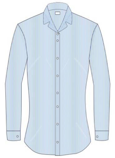 Pin Striped Moreton Hall blouse, long sleeved, Moreton Hall