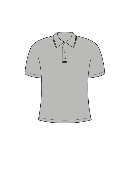Plain Polo Shirt Grey, Grange Primary