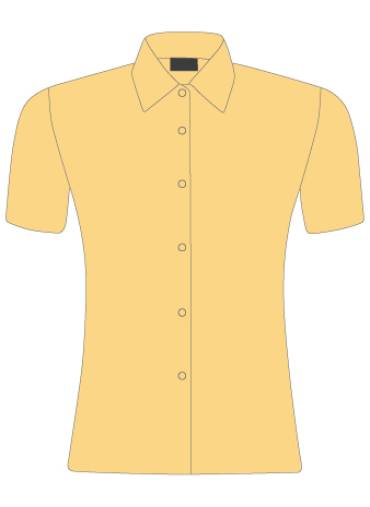 ST WINEFRIDES SCHOOL - Gold Short Sleeve Shirts, St Winefrides