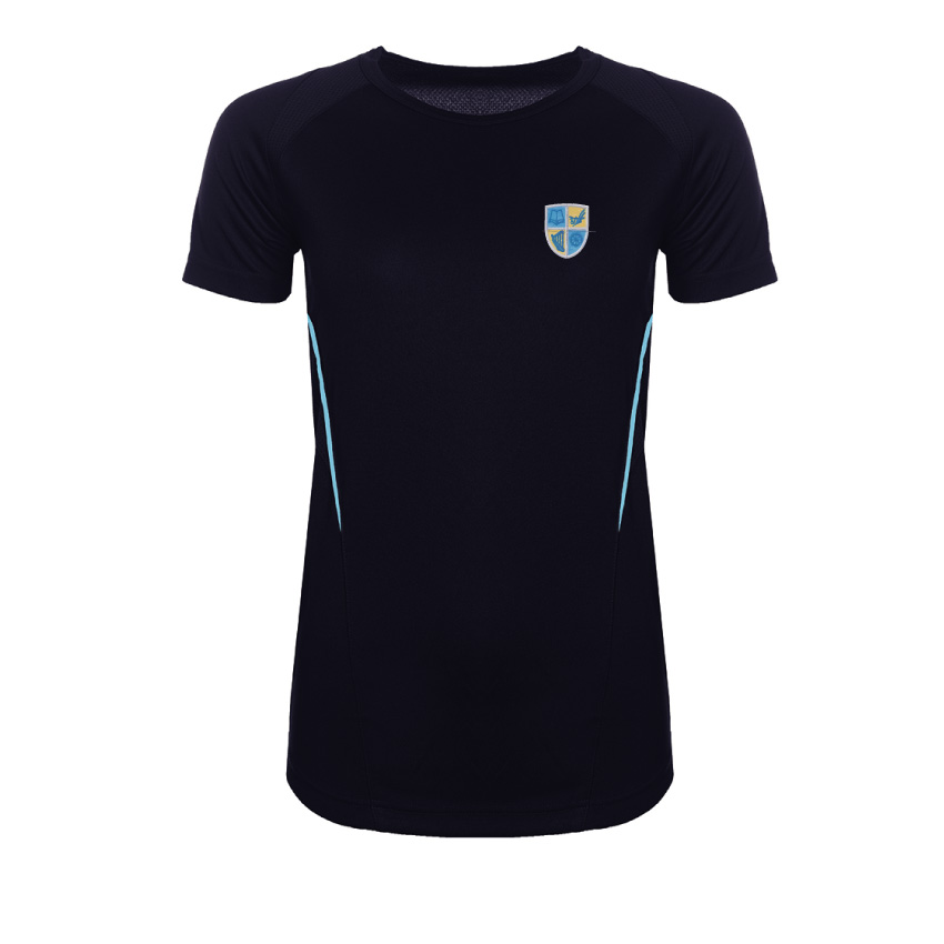 Glan Clwyd - Glan Clwyd girls fitted PE t-shirt, Ysgol Glan Clwyd