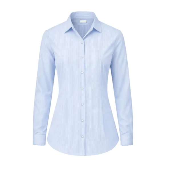 Pin Striped Moreton Hall blouse, long sleeved
