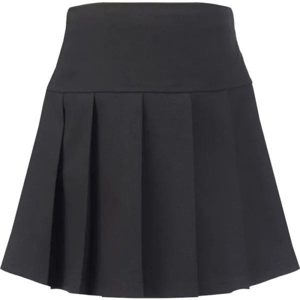 Junior Panel Full Pleated Skirt - Black