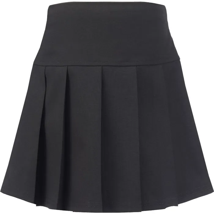 Junior Panel Full Pleated Skirt - Black