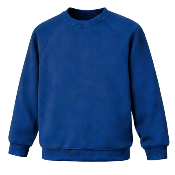 Round Neck Sweatshirt - LAGOON ROYAL