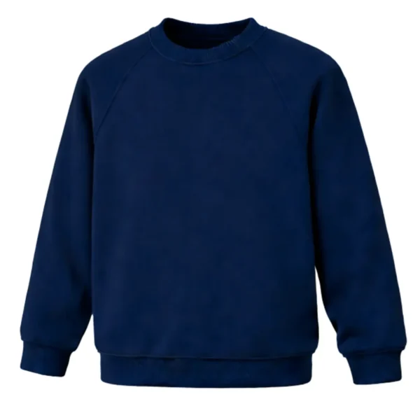 Round Neck Sweatshirt - Navy Blue