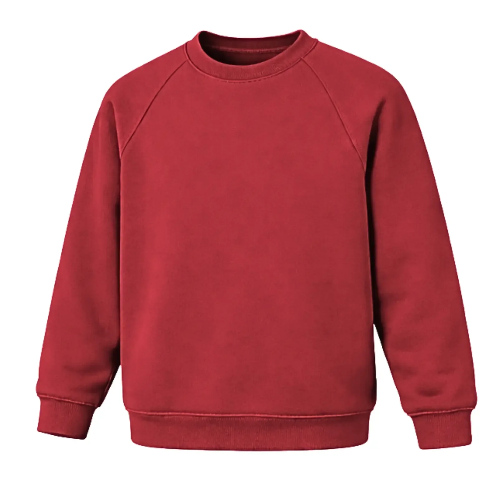 Round Neck Sweatshirt - Red