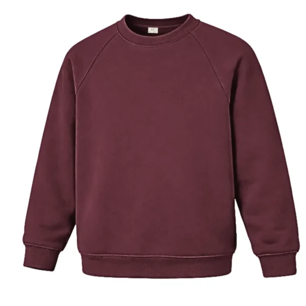 Round Neck Sweatshirt - Vintage Maroon