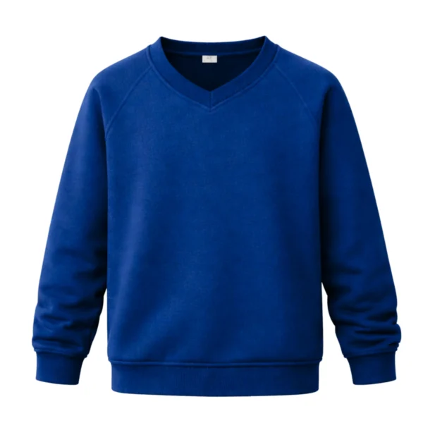 V Neck Sweatshirt - Lagoon Royal