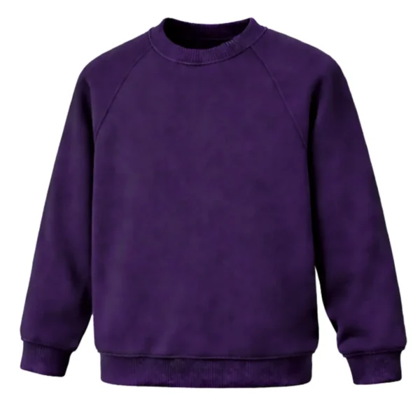 Round Neck Sweatshirt - Purple